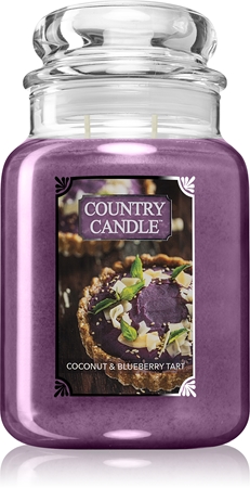 Country Candle Coconut & Blueberry Tart kvapioji žvakė