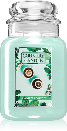 Country Candle Lemon Tea & Roses vonná svíčka