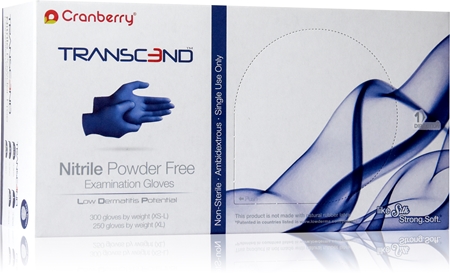 Cranberry Transcend Oil nitrilové nepudrované rukavice