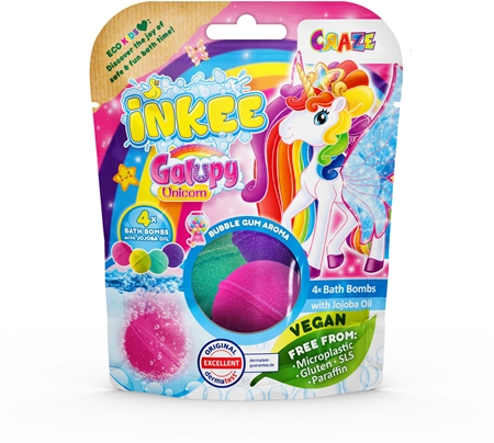 Craze INKEE Unicorn Badebombe für Kinder