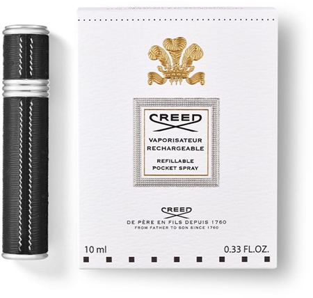 Creed Travel Atomiser Silver/Black refillable atomiser