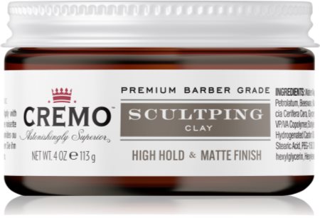 Cremo Hair Styling Sculpting Clay High Hold Styling-Clay mit extra-starker Fixierung
