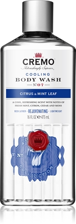 Cremo Cooling Body Wash Citrus & Mint Leaf Moisturizing Shower Gel