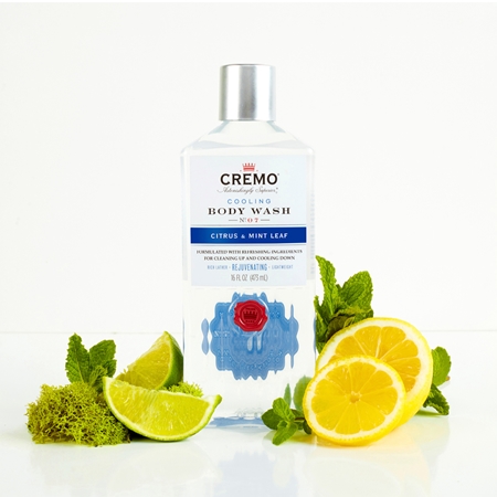 Cremo Cooling Body Wash Citrus & Mint Leaf Moisturizing Shower Gel