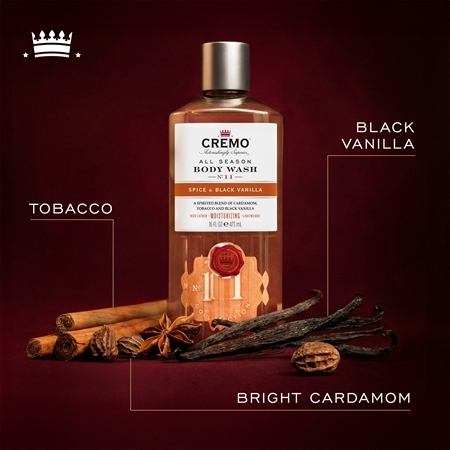 Cremo Spice & Black Vanilla душ гел за мъже