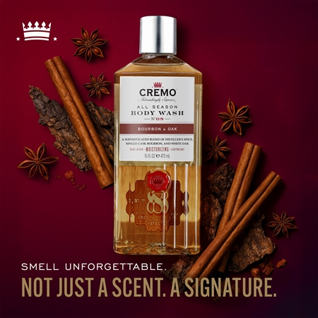 Cremo Bourbon & Oak shower gel for men