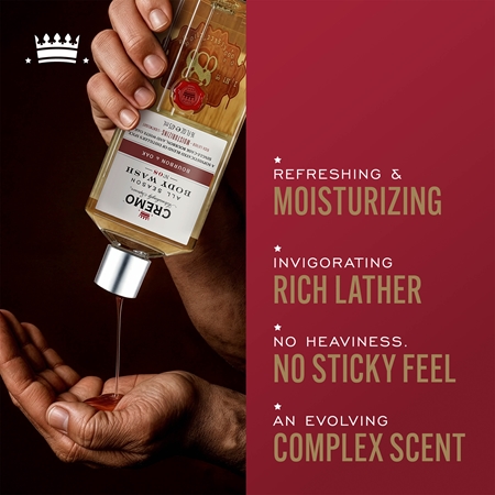 Cremo Bourbon & Oak shower gel for men