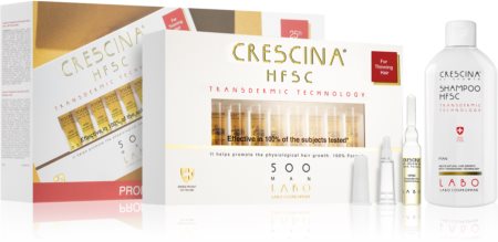 Crescina Transdermic 500 Re-Growth Set 500 (zur Unterstützung des Haarwachstums) für Herren