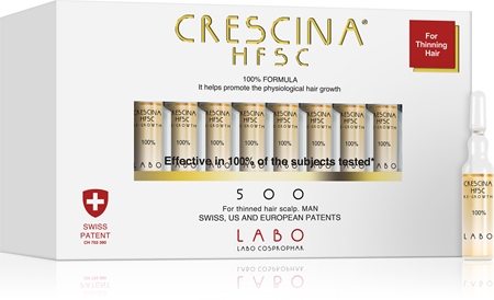 Crescina 500 Re-Growth hajnövekedést serkentő ápolás uraknak