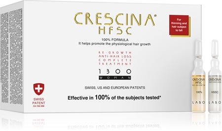 Crescina 1300 Re-Growth and Anti-Hair Loss péče pro podporu růstu a proti vypadávání vlasů pro ženy