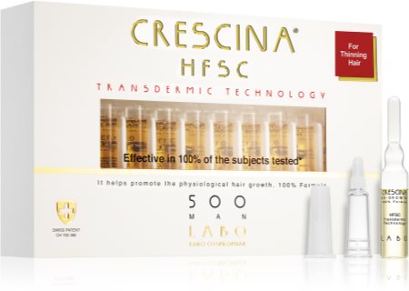 Crescina Transdermic 500 Re-Growth θεραπεία ανάπτυξης μαλλιών για άντρες