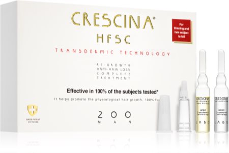 Crescina Transdermic 200 Re-Growth and Anti-Hair Loss Pflege zur Förderung des Haarwachstums und gegen Haarausfall für Herren