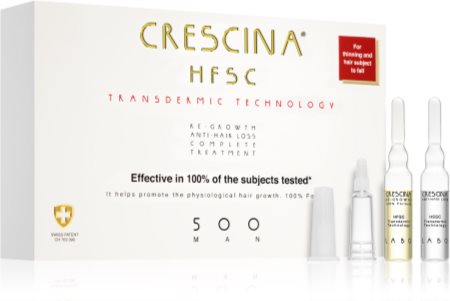 Crescina Transdermic 500 Re-Growth and Anti-Hair Loss Pflege zur Förderung des Haarwachstums und gegen Haarausfall für Herren