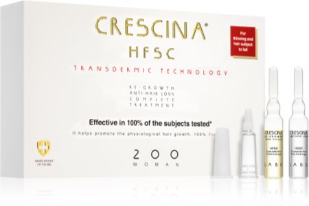 Crescina Transdermic 200 Re-Growth and Anti-Hair Loss nega za spodbujanje rasti in proti izpadanju las za ženske
