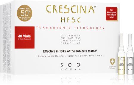 Crescina Transdermic 500 Re-Growth and Anti-Hair Loss vård som främjar hårtillväxten och hindrar håravfall För kvinnor