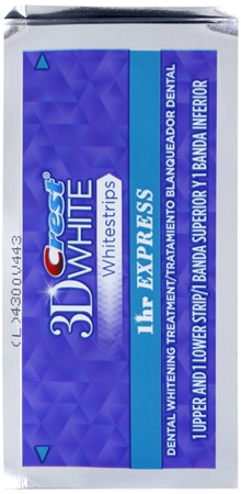 Crest 3D White Whitestrips 1hr Express tiras de blanqueamiento dental  con efecto instantáneo