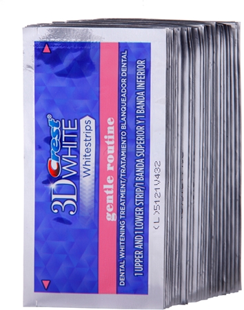 Crest 3D White Whitestrips Gentle Routine tiras de branqueamento para dentes sensíveis