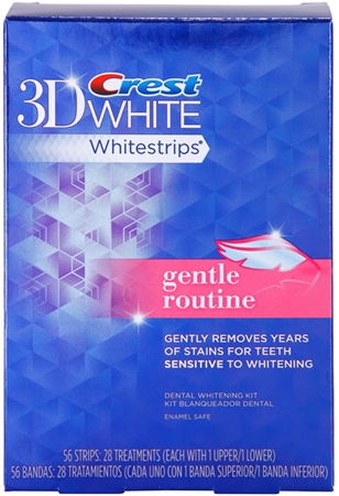 Crest 3D White Whitestrips Gentle Routine tiras de branqueamento para dentes sensíveis