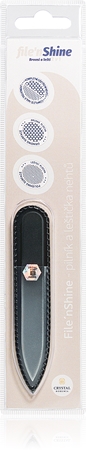 Crystal Bohemia File´n Shine Black Nagelfil i glas