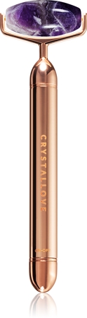 Crystallove Amethyst Vibrating Roller Massage Roller for the face