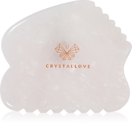 Crystallove Rose Quartz Contour Gua Sha Masāžas rīks sejai