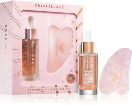 Crystallove Crystalized Rose Quartz Set coffret para cuidado da pele
