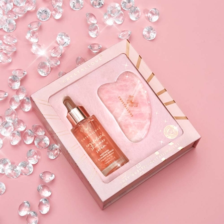 Crystallove Crystalized Rose Quartz Set set pentru îngrijirea pielii
