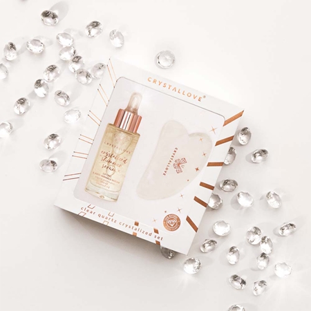 Crystallove Crystalized Clear Quartz Set Set für die Hautpflege