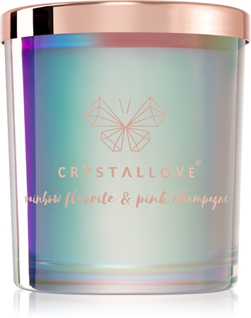 Crystallove Crystalized Scented Candle Rainbow Fluorite candela profumata
