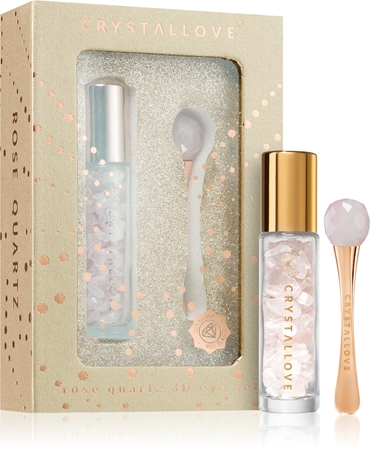 Crystallove Golden Rose Quartz 3D Eye Set conjunto para o contorno dos olhos