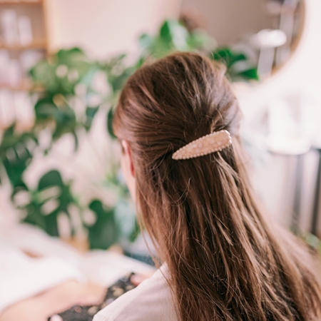 Crystallove Clear Quartz Hair Clip sponky do vlasů