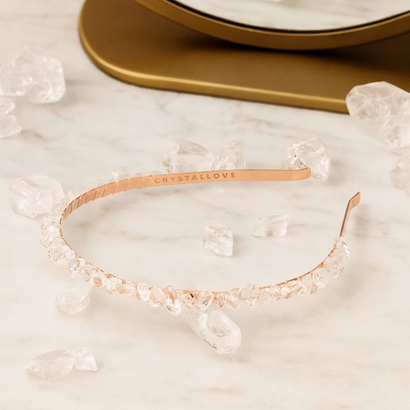 Crystallove Clear Quartz Hairband headband