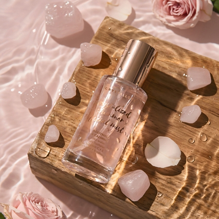 Crystallove Rose Quartz Shimmer Facial Mist емульсія для шкіри обличчя для сяючої шкіри
