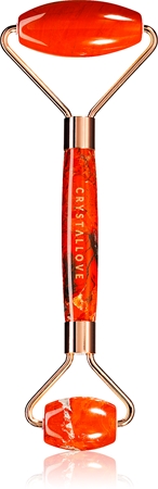 Crystallove Red Jasper Roller rolo de massagem para rosto