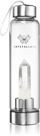 Crystallove Clear Quartz Bottle buteliukas vandeniui