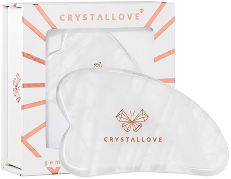 Crystallove Clear Quartz Gua Sha οδηγίες για μασάζ