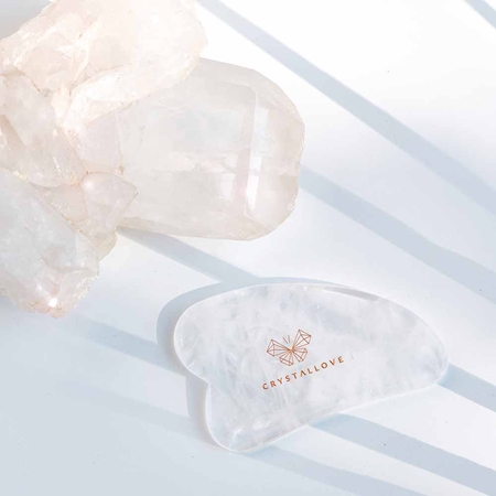 Crystallove Clear Quartz Gua Sha οδηγίες για μασάζ