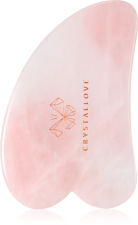 Crystallove Rose Quartz Gua Sha masážní pomůcka