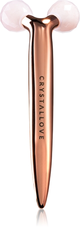 Crystallove Rose Quartz 3D Lift & Sculpt Facial Roller masážní pomůcka