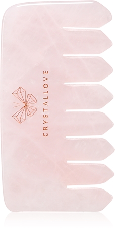 Crystallove Rose Quartz Comb οδηγίες για μασάζ για μαλλιά και σώμα