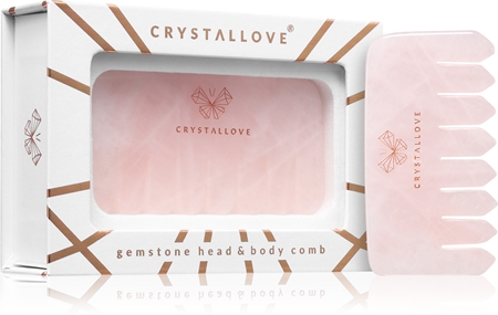Crystallove Rose Quartz Comb οδηγίες για μασάζ για μαλλιά και σώμα