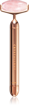 Crystallove Vibrating Roller Rose Quartz Massage Hilfsmittel für das Gesicht