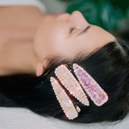 Crystallove Amethyst Hair Clip sponka do vlasov