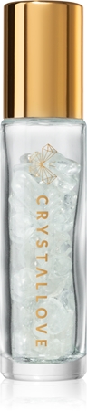 Crystallove Ölflasche 10 Ml Mit Rosenquarz Roller – Nachfüllbar Für ätherische Öle, Massage