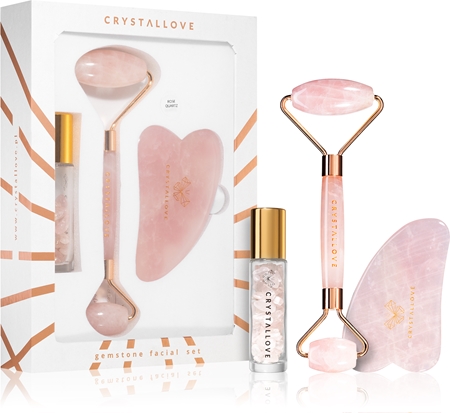 Crystallove Rose Quartz Beauty Set sada pre starostlivosť o pleť