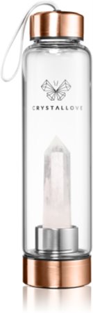 Crystallove Bottle Clear Quartz Rose Gold Veepudel