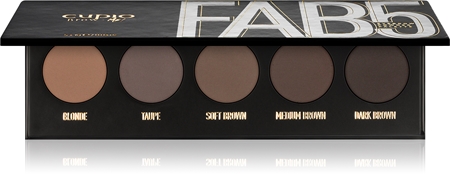 Cupio Brow-Me! Fab5 Palette mit pudrigen Augenbrauenschatten