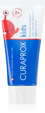 Curaprox Kids Jahodová zubná pasta pre deti s fluoridom