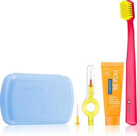 Curaprox Travel Set Set de călătorii Blue (pentru dinti, limba si gingii)