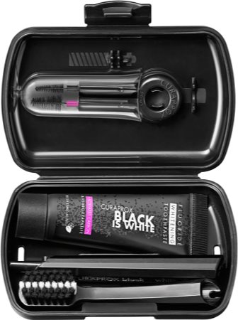 Curaprox Limited Edition Black is White kit da viaggio (per denti, lingua e gengive)